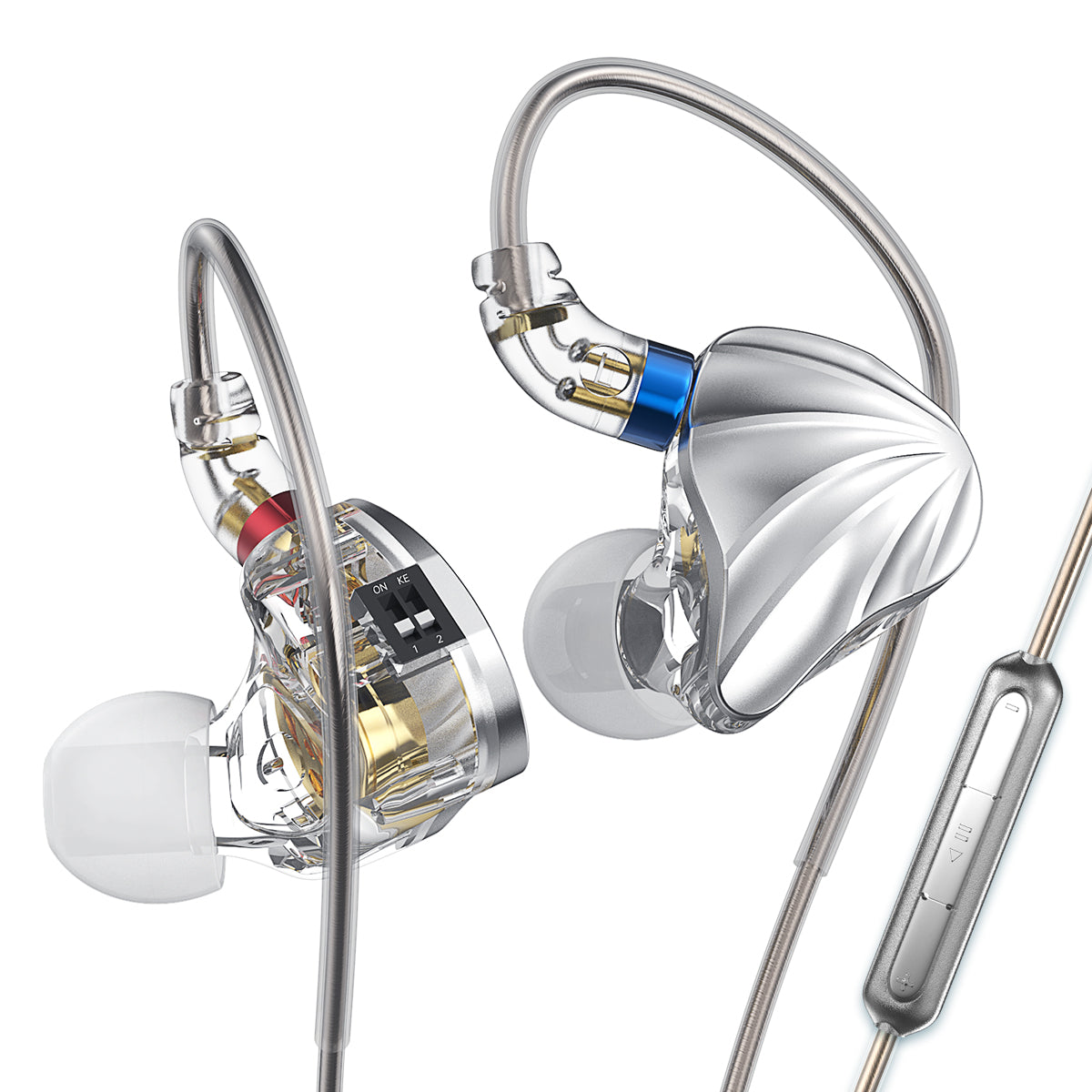 CVJ Nami Aluminum-Magnesium Coil-Iron Hybrid Switch Adjustable Headset Wired In-Ear HiFi Headphones with Microphone CVJ Nami Aluminum-Magnesium Coil-Iron Hybrid Switch Adjustable Headset Wired In-Ear HiFi Headphones with Microphone